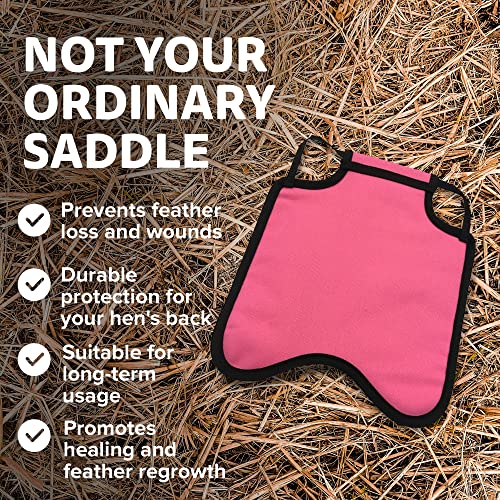 Single Strap Chicken Apron/Saddle, X-Large, Awareness Pink - color: Pink, size: X-Large