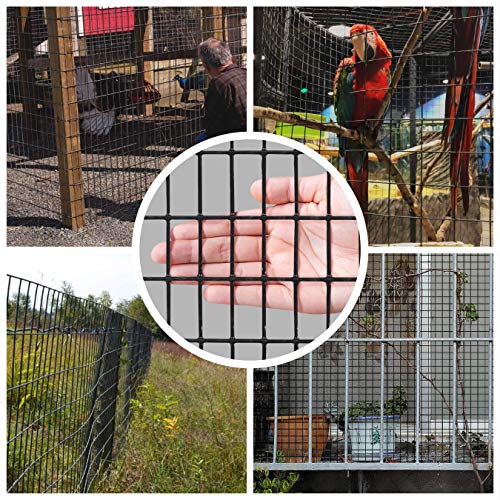 Fencer Wire 16 Gauge Black Vinyl Coated Welded Wire Mesh Size 0.5 inch by 1 inch (4 ft. x 100 ft.) - size: 4 ft. x 100 ft.