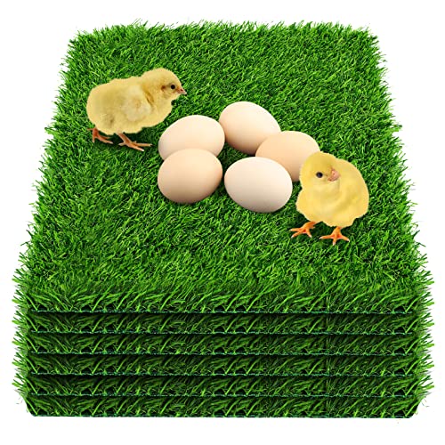 6 Pack Chicken Nesting Box Pads - Washable Artificial Grass Nesting Pads - Chicken Nesting Pads for Chicken Coop and Pet Garden Lawn Indoor Outdoor 12"×12"×1" - color: 6pack-green