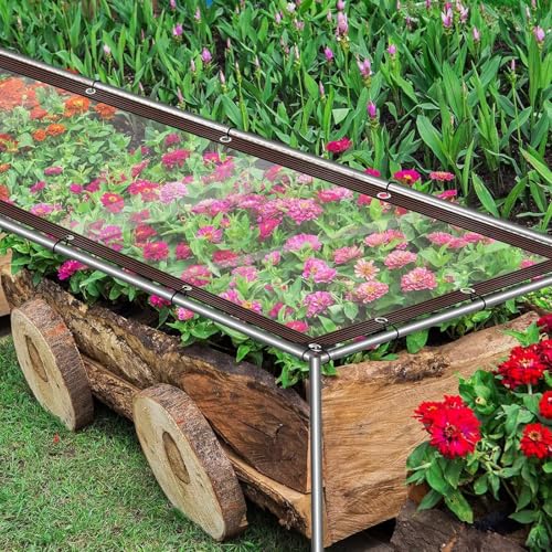 4.7Mil Clear Tarp Waterproof with Grommets,3x6ft Lightweight Transparent Vinyl Tarpaulin for Dustproof, Garden Fence, Plant Cover, Patio Chicken Coop - size: 3ft×6ft
