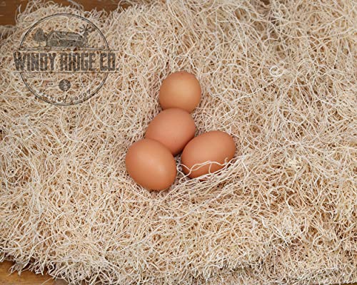 Natural Chicken Nesting Pads - 10 Pack - Aspen Excelsior Bedding Hen Nest Box Liners - USA Made - 13" x 13"
