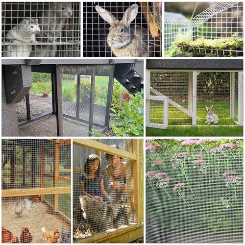 1/8 Inch Hardware Cloth 12'' x 20' 27 Gauge Hot Dip Galvanized Welded Wire Mesh for Chicken House/Coop Fencing, Animal Cage Netting, Bee Swarm Protection Netting and Poultry Enclosures - size: 12in x 20ft