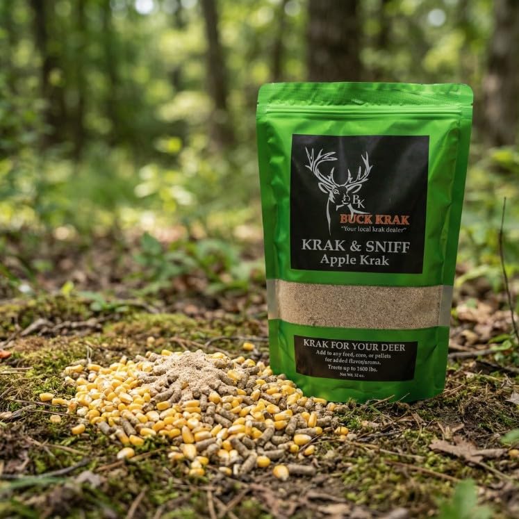 Krak & Sniff Buck Krak Apple Wildlife Feed Attractant, Mineral Flavor Booster for Deer and Turkey Hunting, 3 Pack