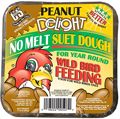 C&S Peanut Delight No Melt Suet Dough, 12/pack 11.75 Ounces - style: Peanut 12-Pack
