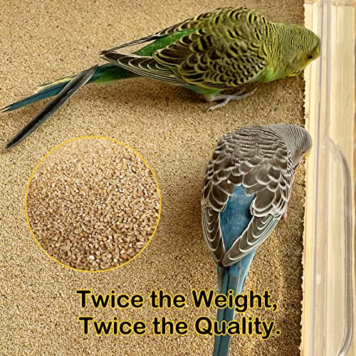 S&X Bird Cage Liners 15 x 9.5in, 30-Pack, Disposable Gravel Paper Sheets | Thick, flat gravel paper eases cleanup; gritty surface helps trim claws and beaks; pre-cut for common cagem trays - size: 15" x 9.5" - 30PCS
