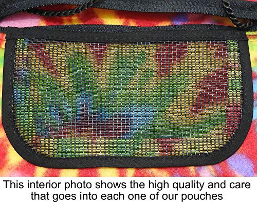 Bonding Carrier Pouch - Premium Bonding Pouch for Sugar Gliders and Other Small Pets - Durable Cozy Fleece Material, Mesh Screen, Silk Rope, & Zipper, Pet Sleeping Bag, Tie-Dye