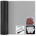 15.7IN x 11FT Black Chicken Wire mesh,Comes with 20 Twist Ties and Gloves,Plastic Chicken Wire Fencing,Poultry Netting,Poultry Fence,Chicken Wire for Crafts,Plastic Garden Fencing,Floral Chicken Wire - size: 15.7IN*11FT
