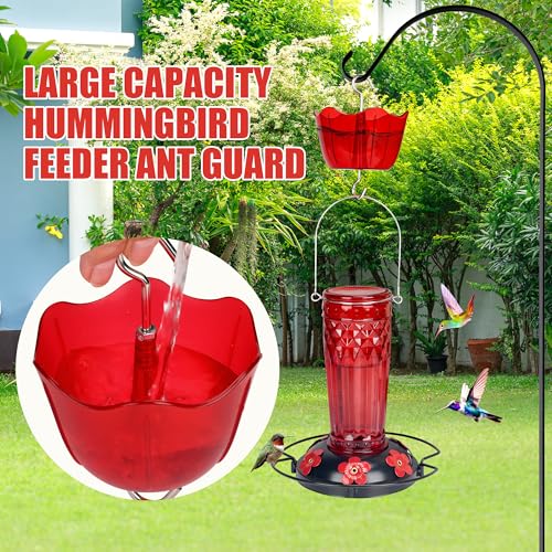 Ant Moat for Hummingbird Feeders 4 Pack,5 oz High Capacity，Suitable for Outdoor Patio Hanging Feeder, Garden Decoration, Sturdy and Leak-Proof(Bottle not Included
