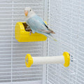 Ceramic Bird Feeder Hanging Bowl, Corn Shaped Anti-Spill Food Water Dish Cup Cage Mounted Feeding Bowl for Parakeet, Budgie, Cockatiel, Parrot, Hamster Small Pet Snack Feeder
