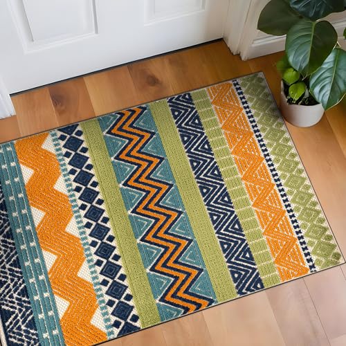 Rugshop Marbella Indoor/Outdoor Boho Deck Area Rug Multi 2'7" x 4' | Rectangular, Size 2'7" x 4', Patio, Porch, Balcony, Backyard, Garden, Poolside, Sunroom, Outdoor Living, Weatherproof - color: Multi Color, size: 2'7" x 4' (Rectangular)