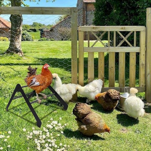 Chicken Roosting Bars, Metal Chicken Perch with Metal Stand, Roosting Bars for Chickens in Coop, Chicken Coop Accessories, Chicken Enrichment Toys