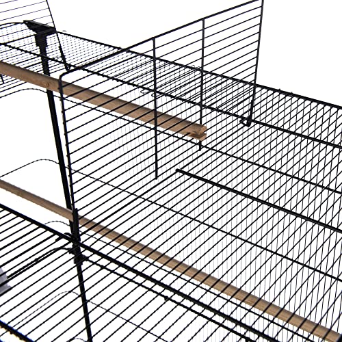 Prevue Pet Products Playtop Flight Bird Cage with Stand - F085, Black