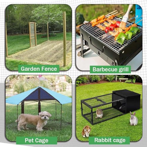 1 in Hardware Cloth, 24 in x 100 ft Chicken Wire Fence, Chicken Wire Mesh Roll for Rabbit Cages, Chicken Coop Fences and Poultry Enclosures(16 Gauge, Black) - color: Black, size: 1in 24in x 100ft