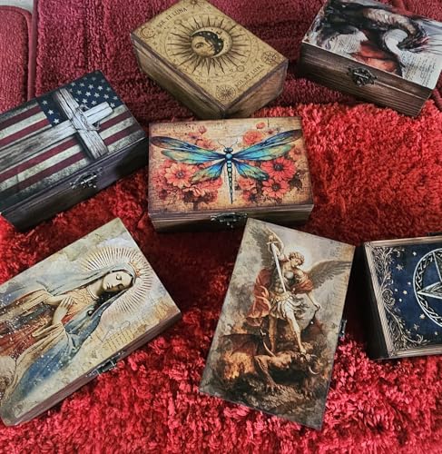 RK Collections Trinket Boxes Small Jewelry Keepsake Box (Saint Michael Archangel) - style: Saint Michael Archangel
