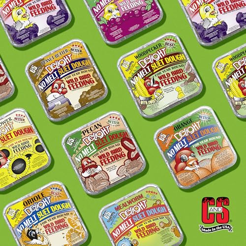 C&S Woodpecker Delight No Melt Suet Dough, Suet Cakes for Wild Birds Including Woodpeckers, Flickers and More, 11.75 Ounces, Pack of 8 - size: 1.47 Ounce (Pack of 8), style: Woodpecker, 8 Pack