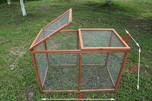 Chicken Coop Wooden Outdoor Cage Garden Backyard Hen House for 2-4 Chickens (40) Brown - size: 41.0"L x 22.0"W x 27.0"H