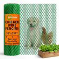 Plastic Wire Mesh Fence 16in x 33Ft Plastic Chicken Wire Mesh for Poultry, Dogs, Rabbit, Snake Barrier & Gardening Versatile Plastic Fencing (16in x 33Ft, Green) - color: Green, size: 16in x 33Ft