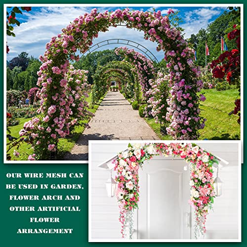 Amylove 2 Pcs Chicken Wire for Floral 0.6" Galvanized Mesh, 12 x 48 Inch | Floral Wire Netting PVC Coated Netting Wires Green Mesh for Flower Arrangements Garden Fence Barrier Pet Poultry DIY Craft - size: 12 x 48 Inch