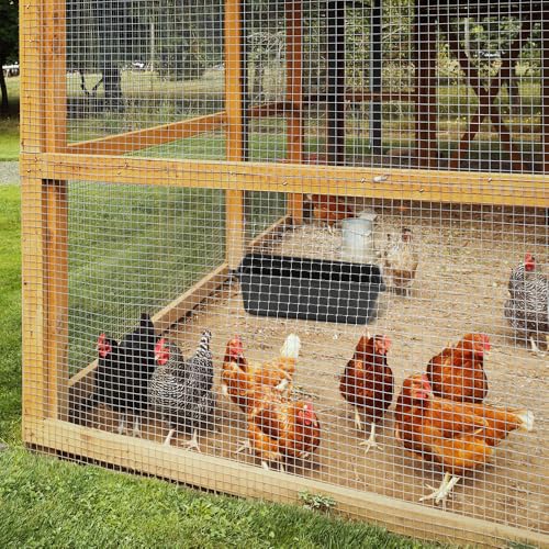 4 Pack Chicken Plastic Feeder Feed Trough Bucket Livestock Container for Chicken Duck Goose Goat Poultry (Black)