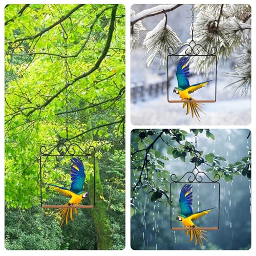 Hummingbird Swings and Perches 6.7x5.1in Humming Bird Swing | Hummingbird Perch for Hanging Indoor Outdoor Trunk Lawn Patio Garden