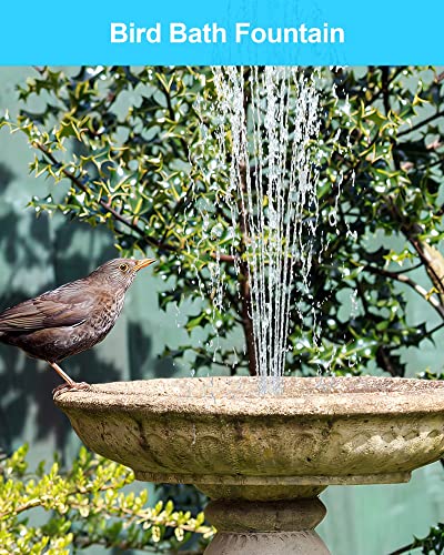 Biling Solar Water Fountain for Bird Bath, 3.5W Solar Water Pump Outdoor with 10ft Cable, 4ft Tubing, Solar Pond Pump for BirdBath, Garden Small Ponds (Need Direct Sunlight) - size: 3.5W