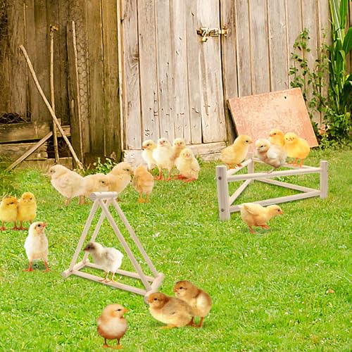 16.5" Extra Long Baby Chicken Perch Toys Supplies,Double-Sided Flip Chick Roosting Bar for Brooder, Chick Starter Kit for Coop Accessories