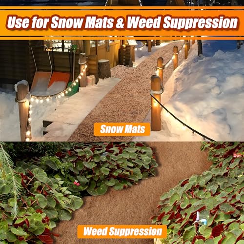 Sinimaka Coco Liner Roll, 16 x 40 Inch Coconut Fiber Liners for Planter Window Box Flower Basket, Natural Coco Coir Sheet Coco Mats for Animal Pet Pad, Reptile Carpet, Garden Decoration - size: 16x40 inch