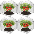 DECOHS 4 Packs Chicken Wire Cloche Plant Protectors from Animals Garden Plant Cage Protector - Wire Plant Protectors to Keep Animals Out