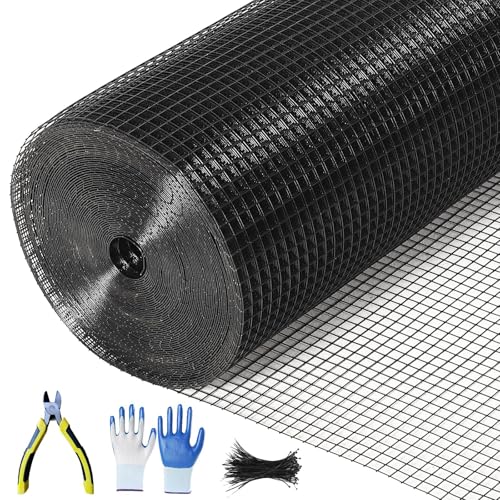 Garvee 1/2inch 72inx100ft 19 Gauge, Chicken Wire Fence Wire Mesh Fence Galvanized Steel Poultry Netting Garden Fence Tree Guard Wire Fence Rolls Hardware Cloth for Yard Vegetable Plant Protection