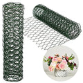 Amylove 2 Pcs Chicken Wire for Floral 0.6" Galvanized Mesh, 12 x 48 Inch | Floral Wire Netting PVC Coated Netting Wires Green Mesh for Flower Arrangements Garden Fence Barrier Pet Poultry DIY Craft - size: 12 x 48 Inch