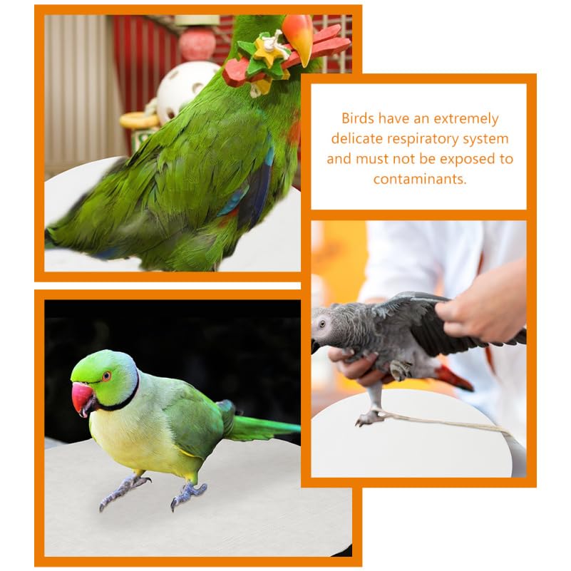 Abaodam 100pcs Round Bird Cage Liners, Disposable Bird Cage Paper Liners Absorbent Cushions, Non-Woven Lining Pads Mats for Parrots, Parakeet, Small Animals, Pet for Easy Cleaning - size: 26x26cm