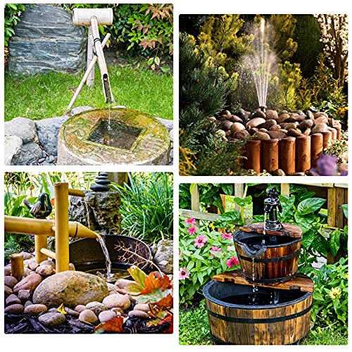 AISITIN 2‑Pack DIY Solar Fountain Pump with 6 Nozzles & 9.8ft Power Cord | Solar Water Pump Perfect for Bird Baths, Garden, Ponds, Fish Tanks and Outdoor Water Features - size: 1.5W (2 Pack)