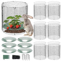 6 Pack Round Upgraded Strawberry Supports with Wire Covers Plant Protectors from Animal - All-in-One Garden Protection Kit to Defend Against Rabbits, Birds, Squirrels for Strawberries and Vegetables