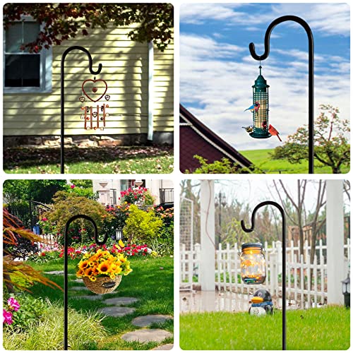 Shepherd Hooks 36 inches for Bird Feeders Outside Heavy Duty Shepherd Stand Plant Hanger Yard Hooks for Lanterns,Solar Lights,Bird Feeder,Wedding,Planter Pot-2 Packs - color: 2 packs-36in