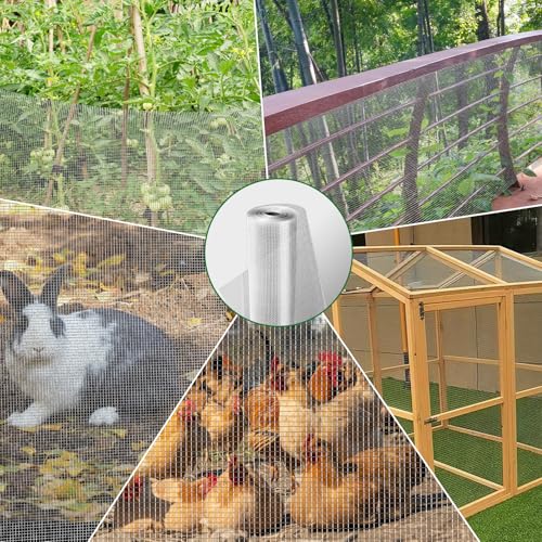 Hardware Cloth 1/2 Inch 48 x 100 ft 19 Hot - Dipped Galvanized After Welding. Ideal for Chicken, Rabbit, Snake Cages and Fencing - color: Silver, size: 1/2 inch 48" x 100 ft 19Ga