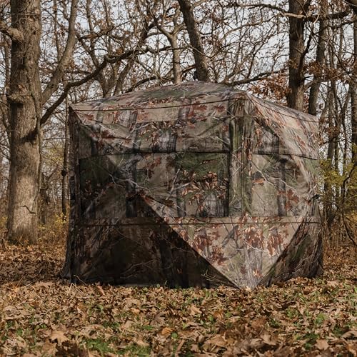 Barronett Blinds® Grandview, See-Through Hunting Blind, View-Through Fabric, Silent Shooting Windows, Bloodtrail™ Backwoods, 104" x 104" x 82", GV450BW