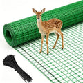 6.6x100ft Plastic Mesh Fencing,0.4in Mesh Deer Fence | Green Garden Fence with Reinforced Double Black Edges,Heavy Duty Animal Barrier for Yard and Plant Protection - size: 6.6ft x 100ft