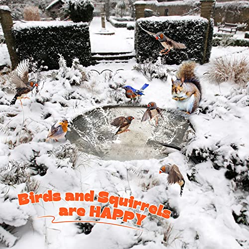 1 Pack Upgrade Bird Bath Heater for Outdoors, 60 Watts Birdbath Deicer | Pond Deicer Water Heater Thermostatically Controlled with Auto Shut off Function for Patio Lawn Winter (White) - color: White