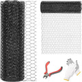 1/2 Inch Black Wire Mesh Roll - 12'' x 100' Chicken Wire Fence, 20 Gauge Hardware Cloth Poultry Netting for Garden/Animal Barrier/Rabbit/Floral/Chicken Coop/DIY Projects - size: 1/2inch-12inch×100ft
