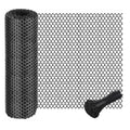Plastic Chicken Wire Mesh Fence Roll, GENNIZZ 15.7IN x 16.4FT Rigid Plastic Fencing & Netting for Garden, Dog Cat Balcony Barrier (0.4m x 5m) - size: 15.7IN x 16.4FT