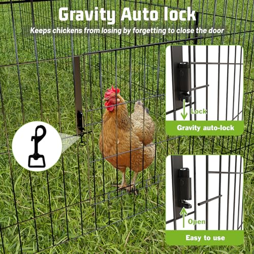 NUGRIART Metal Chicken Coop 130"×40"×40" Chicken Run with Waterproof Cover Portable Poultry Cage Walk in Hen House Outdoor Backyard Farm Animal Enclosure Crate Pet Playpen Exercise Pen for Rabbit Duck - size: 130.0"L x 40.0"W x 40.0"H