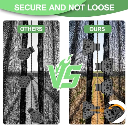 120 Pack Shade Cloth Clips, 2026 New Sunscreen Net Clips, Shade Cloth Heavy Duty Lock Grip for Anti Bird Netting, Garden Netting,Windproof Awning Clamp