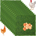 Zhengmy 12 Pcs Chickens Nesting Pads Set Nest Box Bedding Washable Nesting Pads for Chicken Coop, Artificial Grass Rug Carpet Synthetic Turf Mat, 12 x 12 x 1.2 Inches(Green) - color: Green