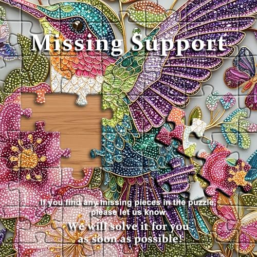 Hummingbird Diamond Art Puzzle for Adults 1000 Piece, PICKFORU Animal Puzzles Crystal Bird Jewel Art, Nature Garden Flower Jigsaw Puzzle - style: Hummingbird Diamond Puzzles