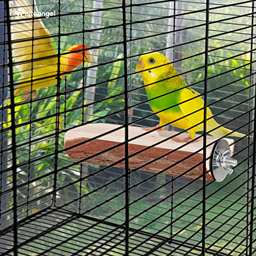 Niteangel Parrot Cage Perch, Wooden Platform for Birds (2 Packs) - size: 2 Packs