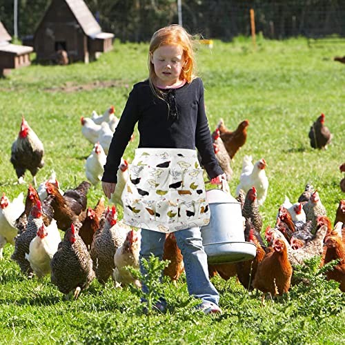 Cute Egg Collecting Apron with 8 Individual Pockets for Farm Use | Multi-Pocket Farmhouse Apron for Gathering Chicken, Duck & Goose Eggs, Kitchen Tasks & Family Farm Activities
