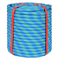 1/2 Inch Static Climbing Rope (150 Ft) - 9000lbs High Strength Arborist Bull Rope for Tree Work, Safety Rigging & Rappelling - 48 Strand Core, Blue - size: 1/2in x 150ft, style: Blue
