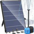 Antfraer 12W Solar Fountain Pump, Solar Water Pump 160GPH Flow Adjustable, Solar Powered Water Pump with 16.5Ft Cord Length for Small Pond, Fish Pond Bird Bath Garden Waterfall Hydroponics - size: 12W