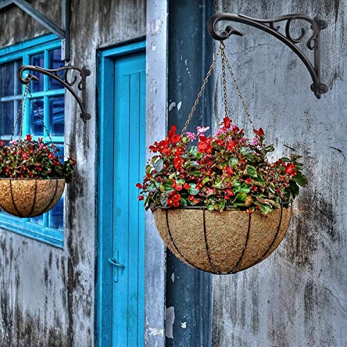 Hanging Plant Bracket,Heavy Duty Artistic Garden Hook (13 Inches/2 Pack) Thicker More Durable Rust-Resistant, for Hanging Bird Feeders,Lanterns,Potted,Outdoor Indoor Brackets Hooks