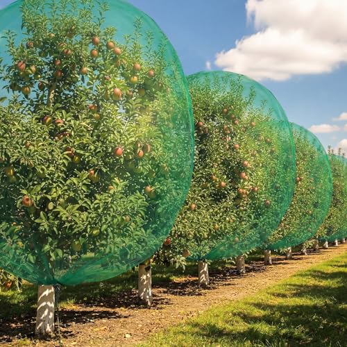 15W x 18L Ft Extra Large Fruit Tree Netting Cover with Zipper and Drawstring, Plant Protection Netting Insect Bird Barrier for Garden Cherry Trees Peach, Keep Birds Squirrels Cicadas Out - size: 15 x 18 ft